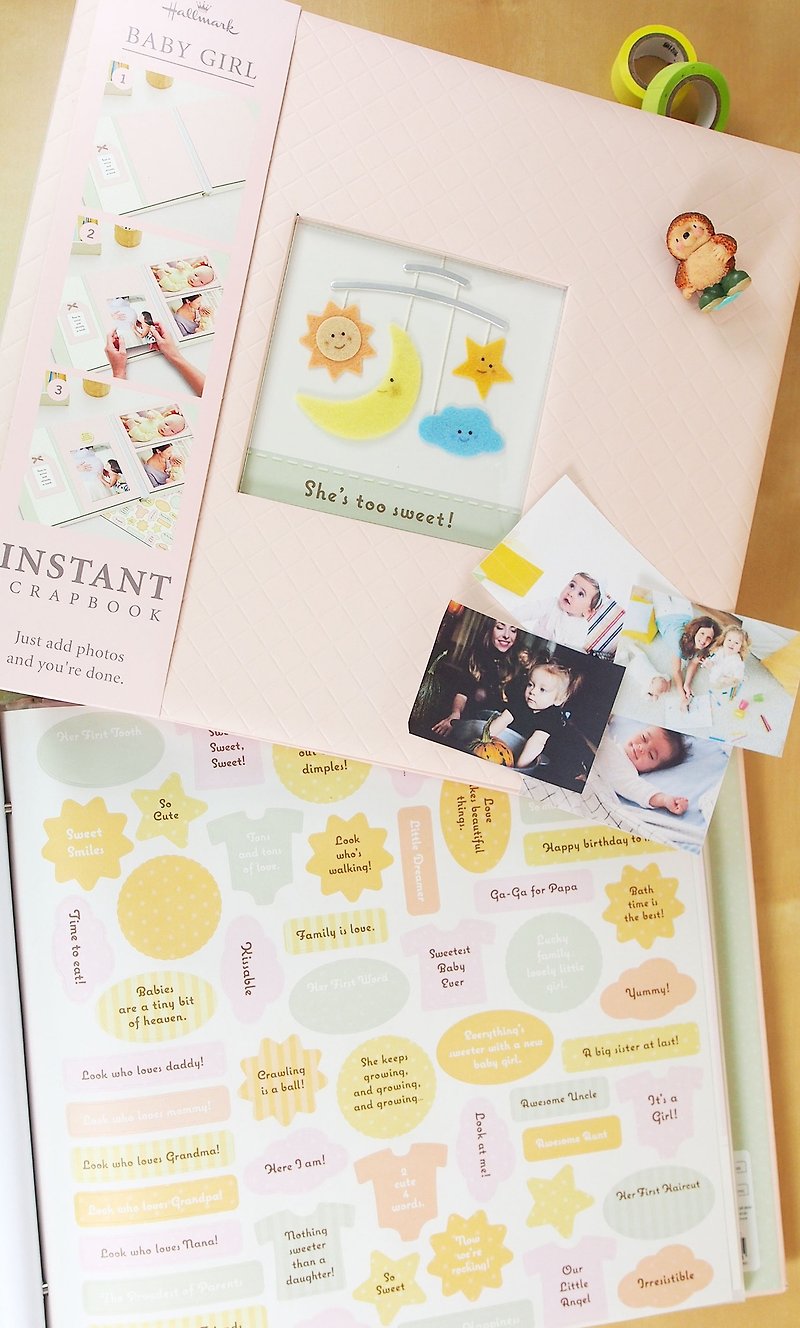 Full Color Pages Exquisite Clip Art L Pink Baby Photo Book - อื่นๆ - กระดาษ สึชมพู