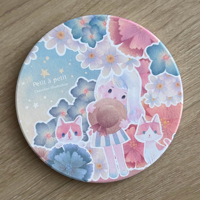 【現+預】花園裡的捉迷藏陶瓷吸水杯墊-Petit à petit系列 - 杯墊 - 陶 多色
