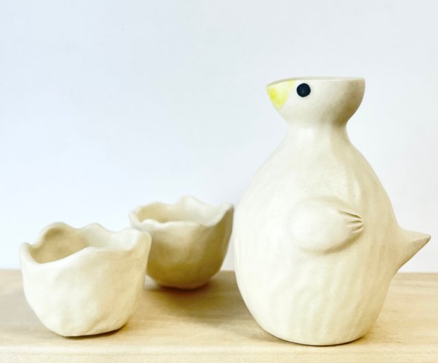 徳利とお猪口のセット （陶器製 気持ち良く 茶色 徳利とお猪口