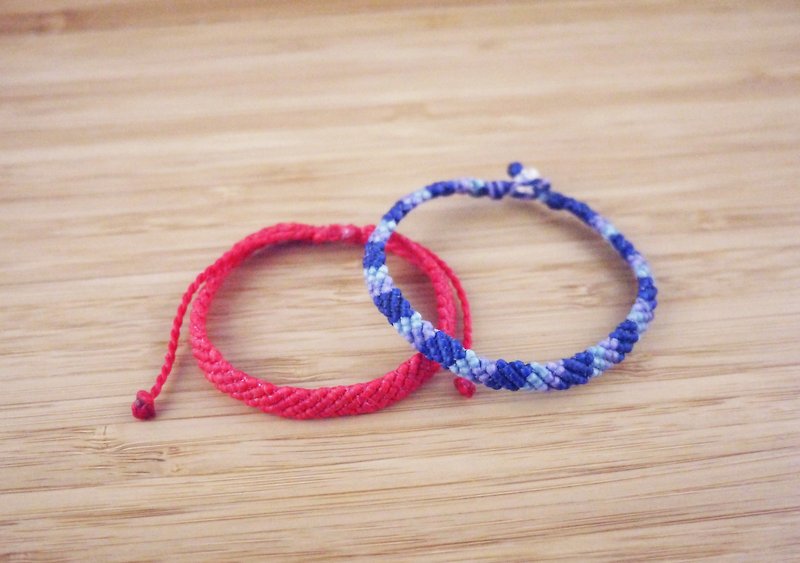 [Origin] Silk Wax thread woven bracelet - Bracelets - Other Materials Multicolor