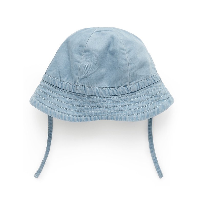 Australia Purebaby Organic Cotton Baby Hat / Denim Sun Hat-12~24 months - หมวกเด็ก - ผ้าฝ้าย/ผ้าลินิน 