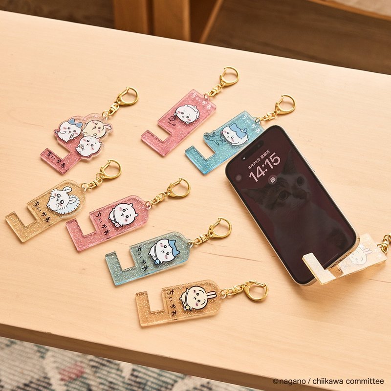 Yanda Jiikawa Acrylic mobile phone holder pendant [single box] - พวงกุญแจ - อะคริลิค หลากหลายสี