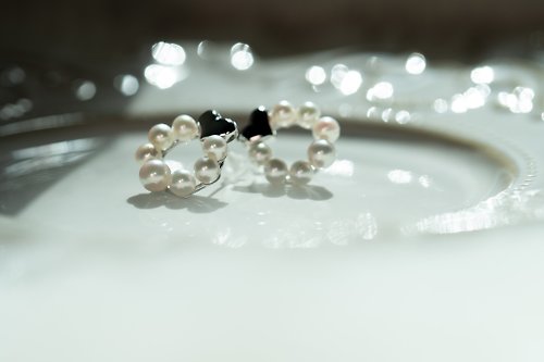 LiT-Jewelry手工訂製 天然珍珠復古造型耳環