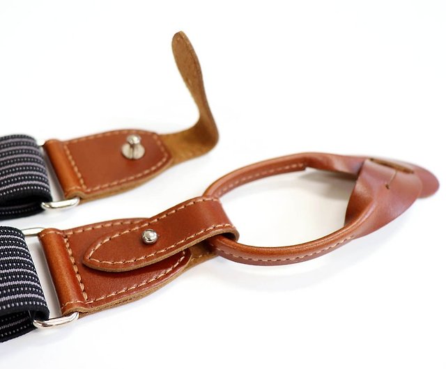 NOMURA suspender buttons formal Leather Suit Gift Christmas Mens fashion - Shop  nomurabelt Belts - Pinkoi