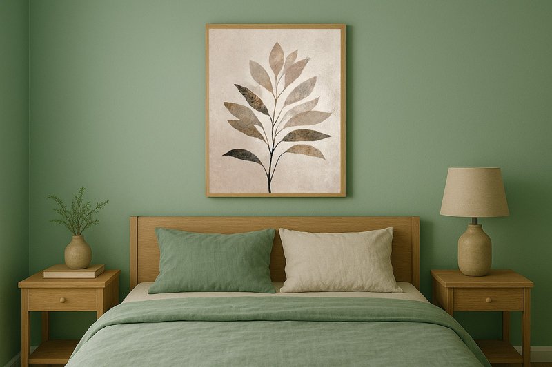 Whispering Sage | Natural Poetry Series | Giclée Plant Art Print | Calming Bedroom Decor | Healing Ambiance - โปสเตอร์ - ผ้าฝ้าย/ผ้าลินิน 