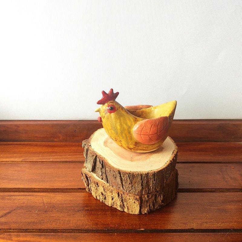 ニワトリキャンドルホルダー - キャンドル・燭台 - 陶器 