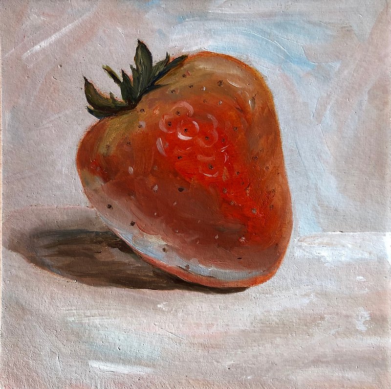 Strawberry still life original oil painting