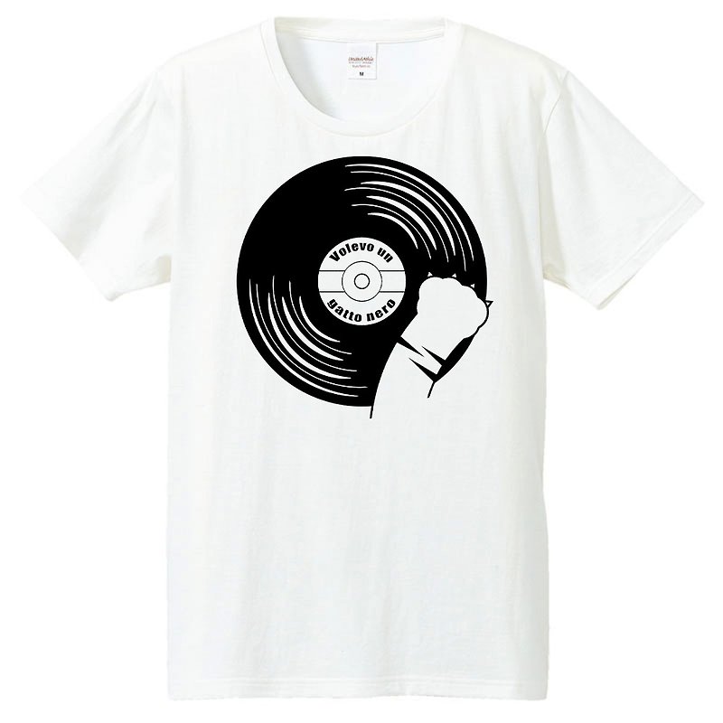 T-shirt / cat on the scratch - Tシャツ メンズ - コットン・麻 ホワイト
