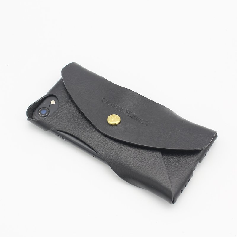 【Black】iPhone cover(case)  Paul Air for iPhone 7/8/SE Made in JAPAN - Phone Cases - Genuine Leather Black