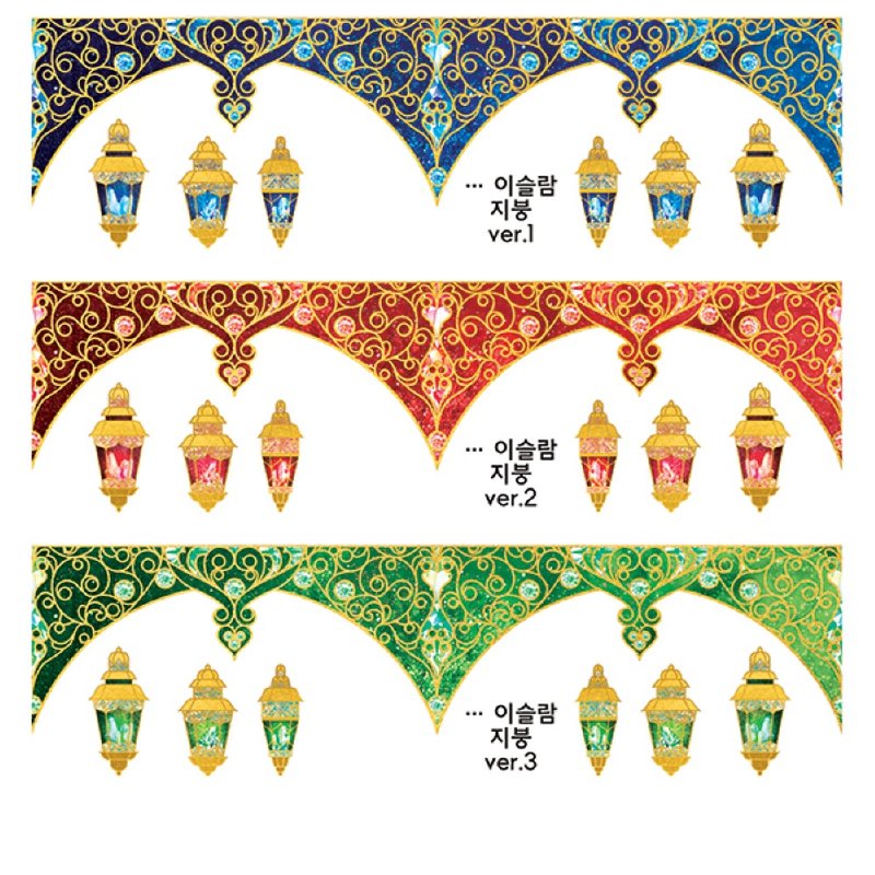 eaves of a Middle East building 2types (blackraccoon) Vintage collage design - 貼紙 - 紙 多色