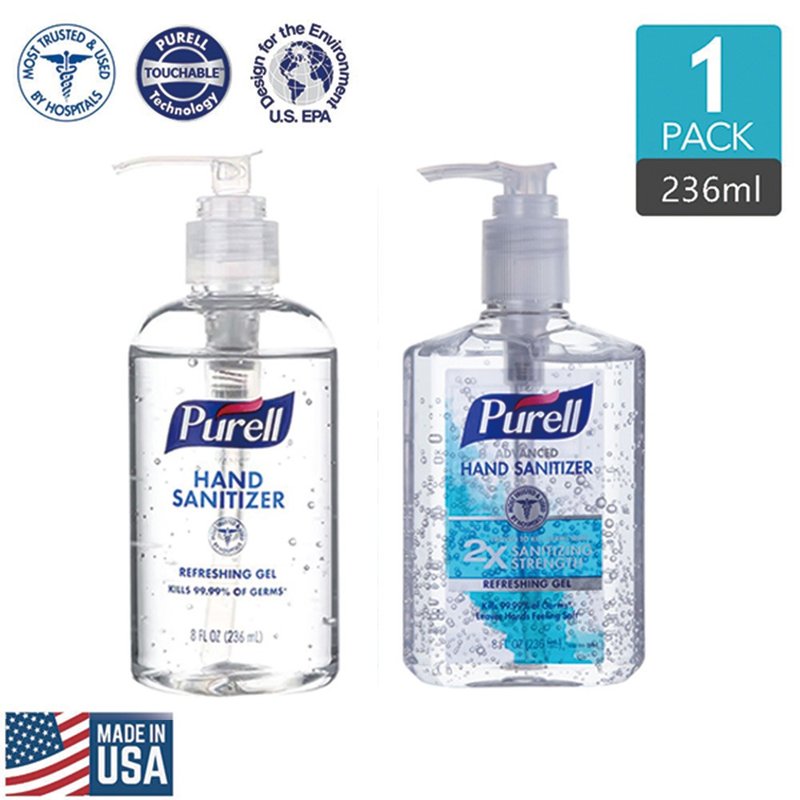 【Purell 普瑞來】洗手凝露新版效力兩倍 圓瓶款  236ml - 洗手乳/洗手用品 - 濃縮/萃取物 藍色