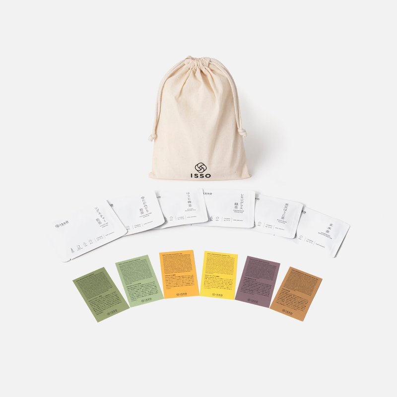 [Direct from Japan] ISSO | Drawstring bag: Tea bag assortment_G-042 - ชา - อาหารสด สีนำ้ตาล