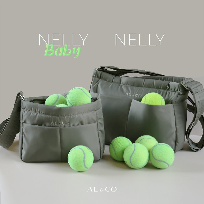 Nylon travel bag in Pewter Green - Messenger Bags & Sling Bags - Nylon Gray