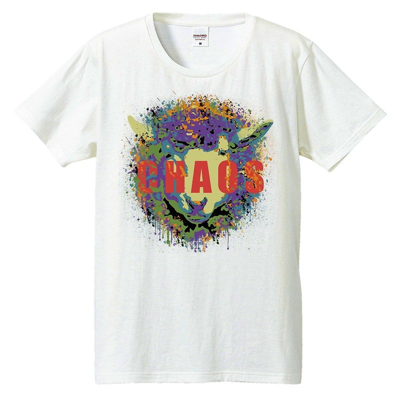 T-shirt / CHAOS 2 - เสื้อยืดผู้ชาย - ผ้าฝ้าย/ผ้าลินิน ขาว