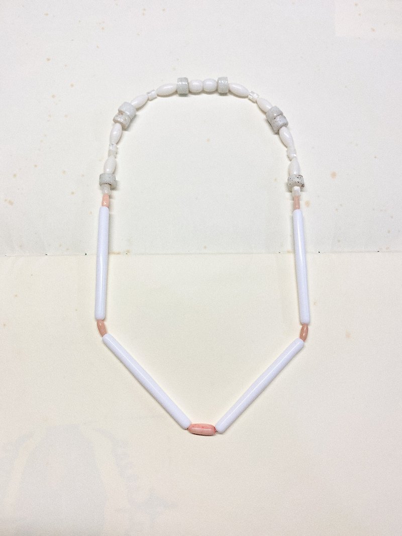 Mother Earth Necklace White Long Pillar