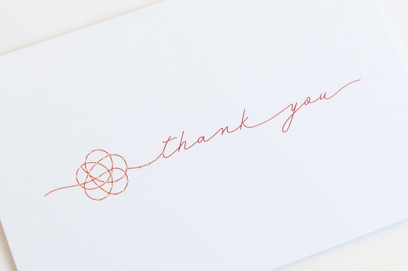 [+t计划] Thank you card-text (with embossed envelope)
