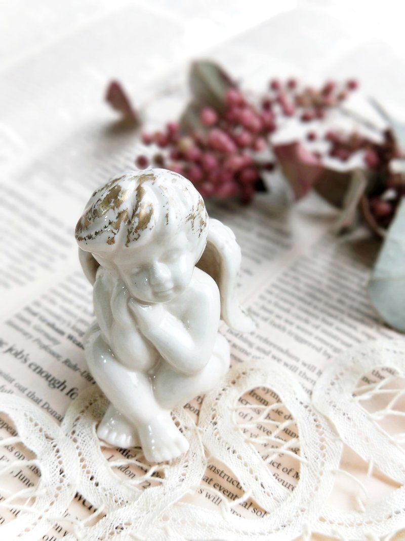 [Good day fetish] German ancient ceramic ornaments - Items for Display - Pottery White