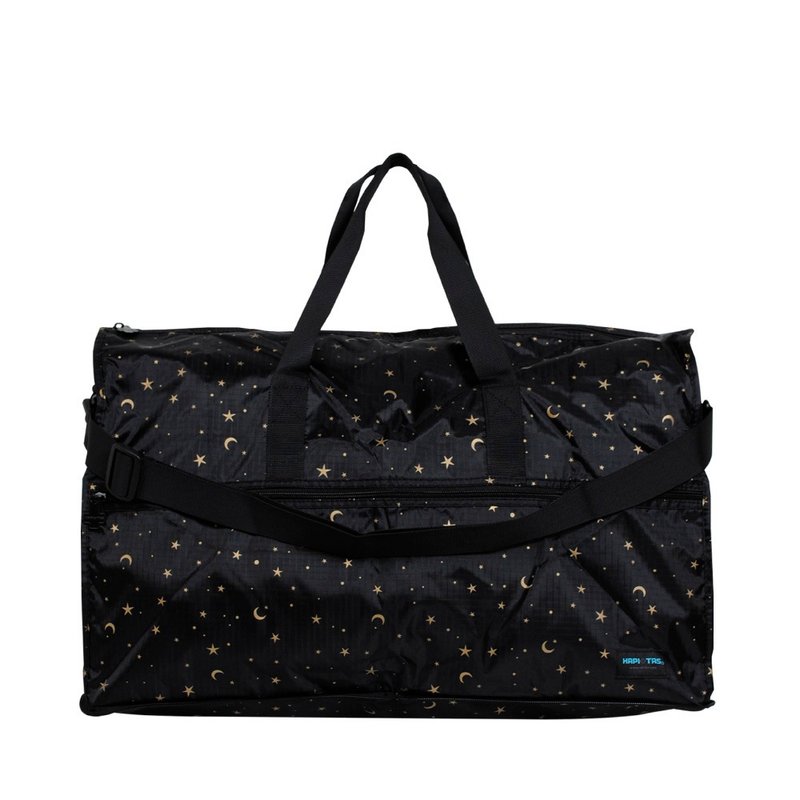 [HAPI+TAS] Japan Original Authorized Folding Travel Bag (Large) - Starry Sky Black - Handbags & Totes - Polyester Multicolor