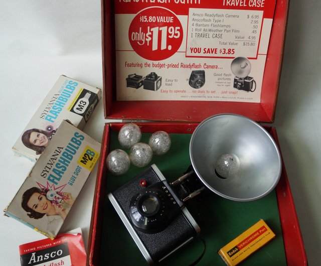 アンティークカメラ1952年代アンスコレディフラッシュカメラ