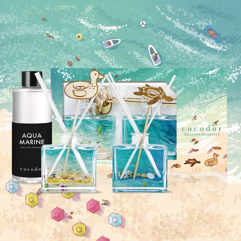 COCODOR-Holiday系列夏季擴香禮盒 - 香氛/精油/擴香 - 玻璃 藍色