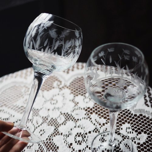 ガラス工芸品 ボヘミアンガラス クリスタル ガラス ゴブレット 装飾器 24cm 500x0.jpg