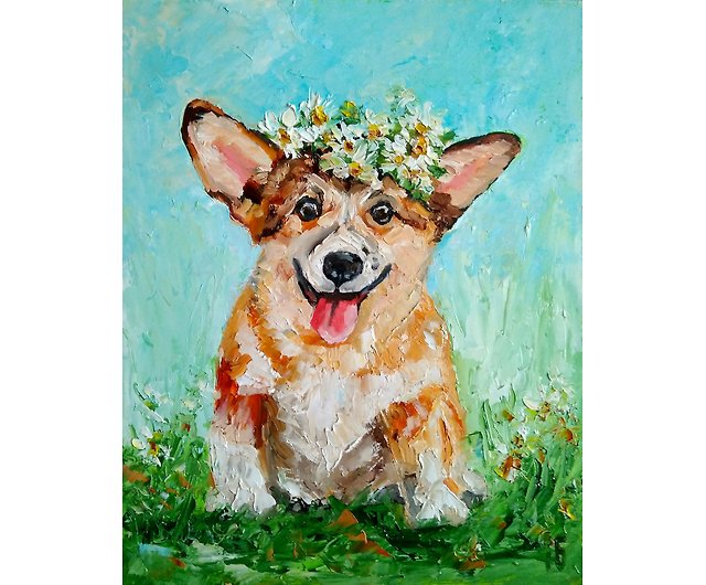 funny puppy paintings