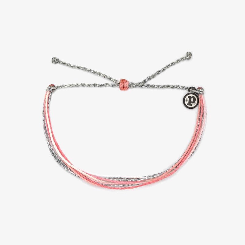 Pura Vida 美國手工 YOURS TO KEEP 你的保留 可調式防水衝浪手環 - 手鍊/手環 - 防水材質 粉紅色