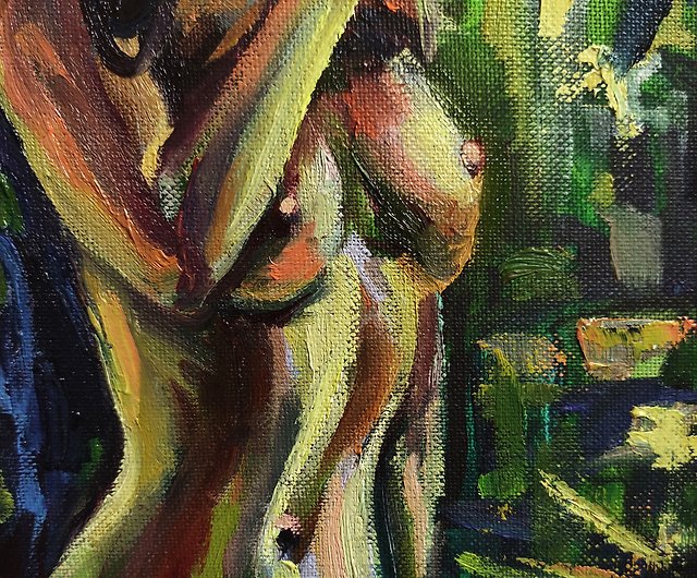 裸の女性の絵画エロティックなオリジナルアートヌード油絵官能的な女の子の壁の芸術 - ショップ SviksArtGallery ポスター・絵 -  Pinkoi