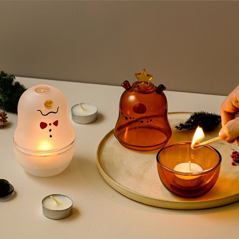 Elk color-changing glass candleshade/comes with 2 small tealights - เทียน/เชิงเทียน - แก้ว สีนำ้ตาล