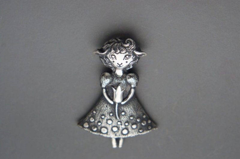Sheep Pendant - 項鍊 - 純銀 銀色