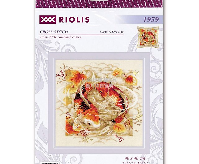RIOLIS Cross Stitch Kit - Lucky Koi - Shop marumizakka Knitting,  Embroidery, Felted Wool & Sewing - Pinkoi