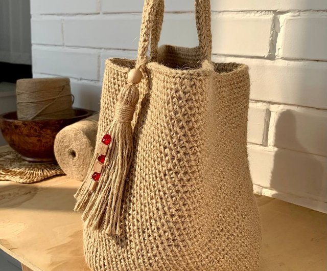 Crochet jute cheap bag pattern