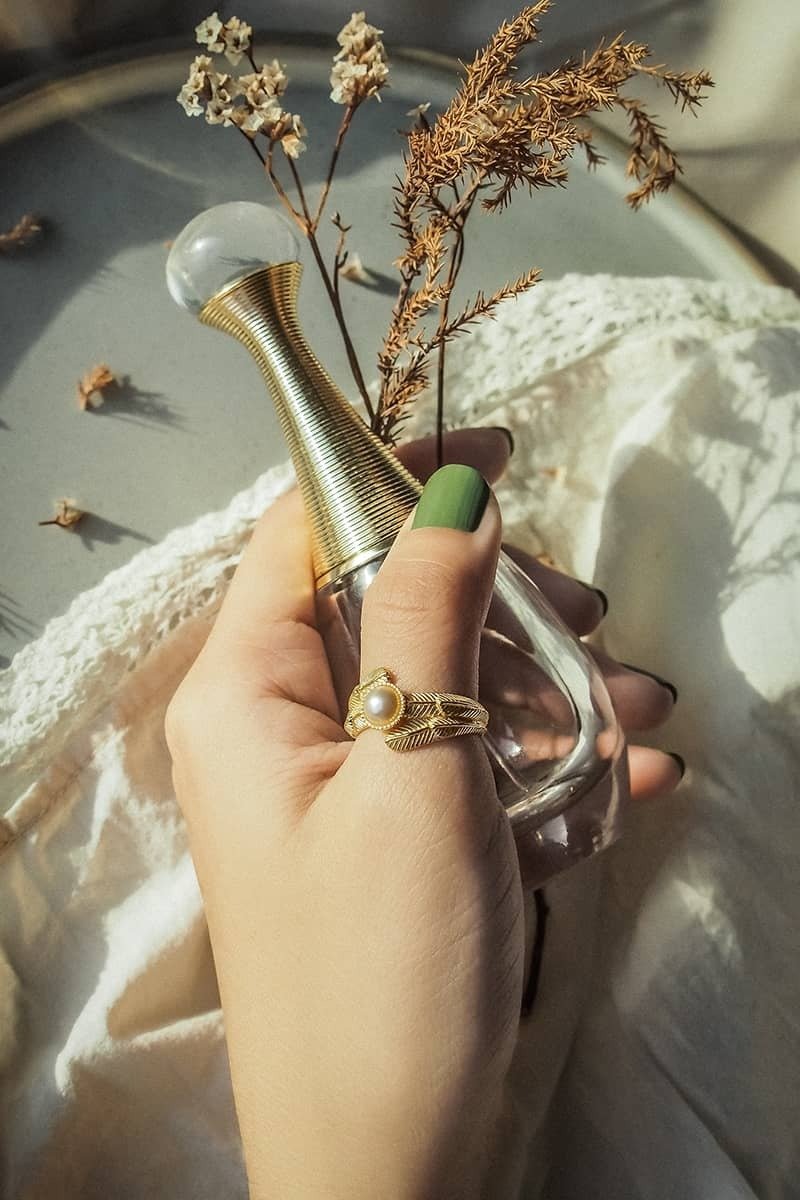 Moon Wings Ring, Sterling Silver, Silver Ring, Gold Ring, Feather Ring. - 戒指 - 純銀 金色