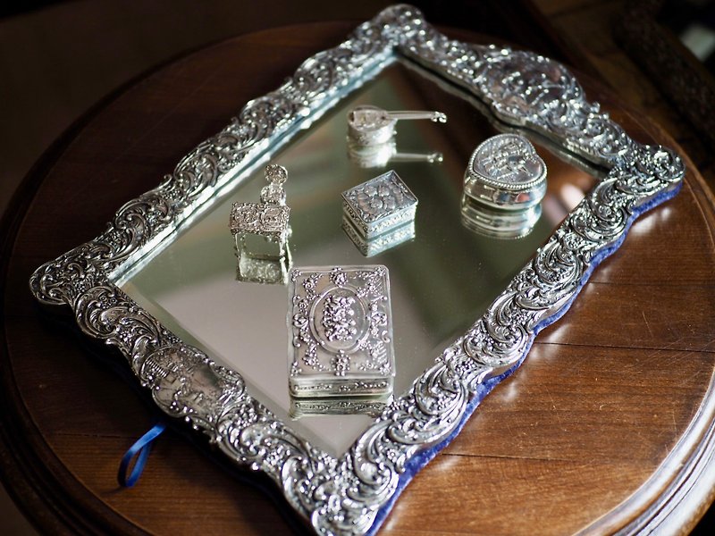 English sterling silver mandolin case - ของวางตกแต่ง - เงินแท้ สีเงิน