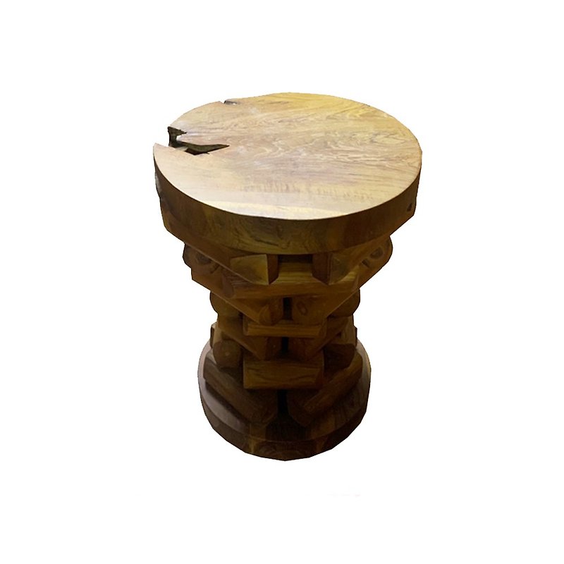JatiLiving、Jidi City |木の幹の形の椅子スツールロースツールレジャーチェア椅子EFACH022B - 椅子・ソファー - 木製 
