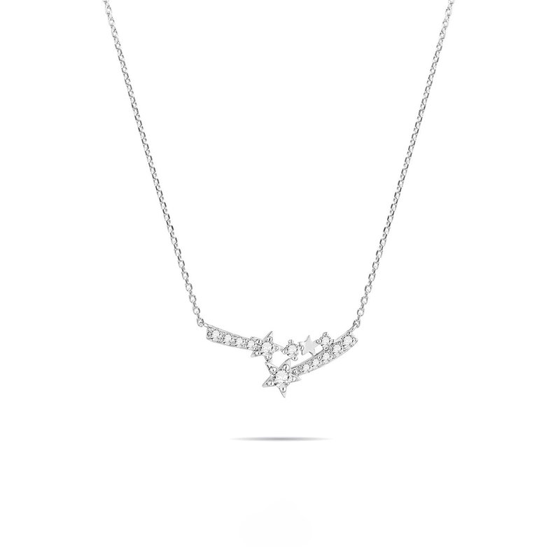 L'amour 繁星相伴頸鏈 (白金色) - 項鍊 - 純銀 