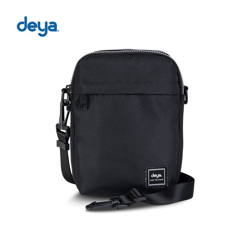 deya Pure double 機能抗菌方包-曜岩黑 - 側背包/斜背包 - 聚酯纖維 黑色