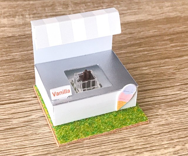 アイスなキーキャップ (チョコミント) 【ディスプレイ付き