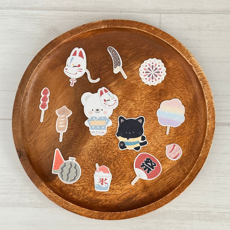 【フレークシール】お祭りの思い出  ２【 Flake Sticker 】 - 貼紙 - 紙 多色