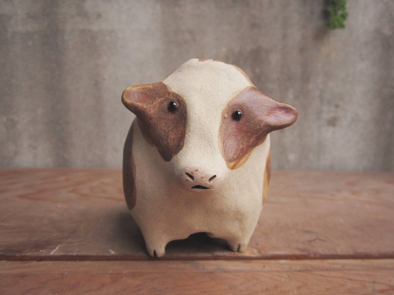 元氣牛陶鈴-咖啡牛奶 - 擺飾/家飾品 - 陶 