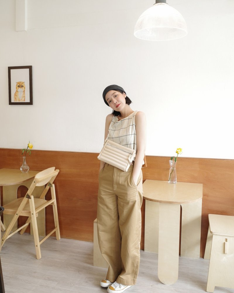 斜挎包Ivory Penne sacoche crossbody shoulder bag with velvet lining WHITEOAKFACTORY - 其他 - 人造皮革 白色