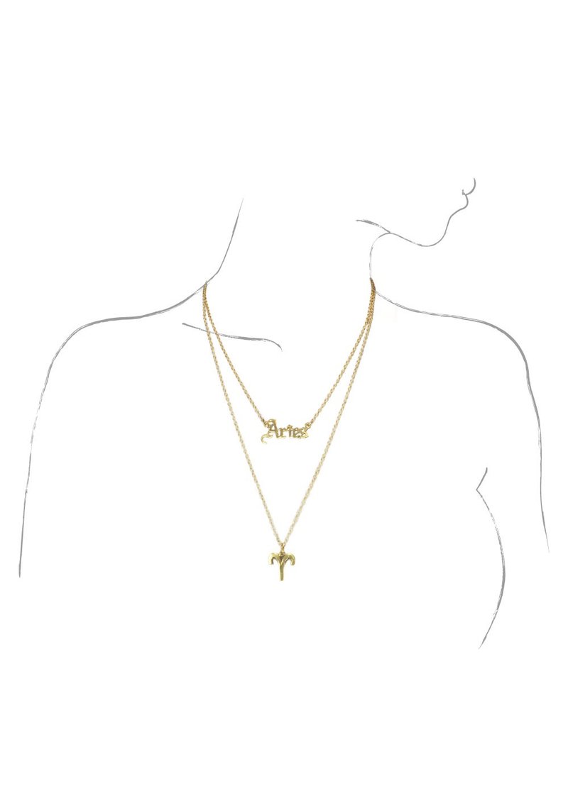 Aries Double Necklace. The Zodiac Collection. - Necklaces - Other Metals 