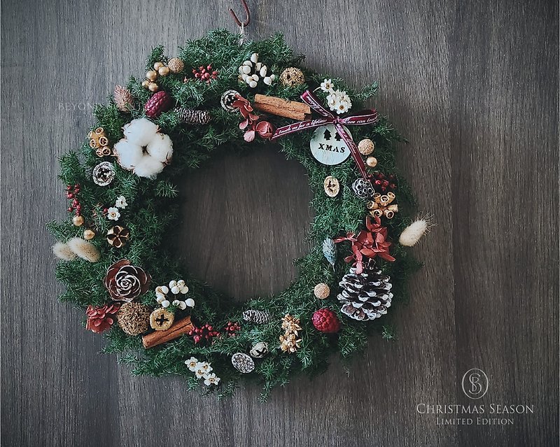 Eternal Cedar Christmas Wreath Course・Taipei Handmade (Free Fragrance Gift) - Plants & Floral Arrangement - Plants & Flowers 