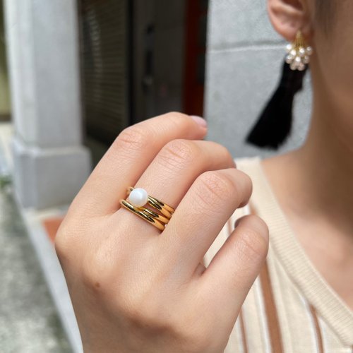 Makers' Base Taipei 天然淡水珍珠立體造型戒指