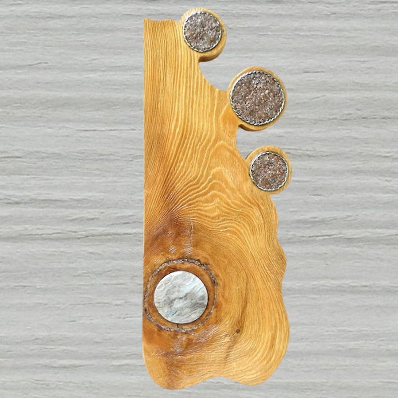 木製の象眼細工の抽象的な壁の装飾 - ウォールデコ・壁紙 - 木製 多色