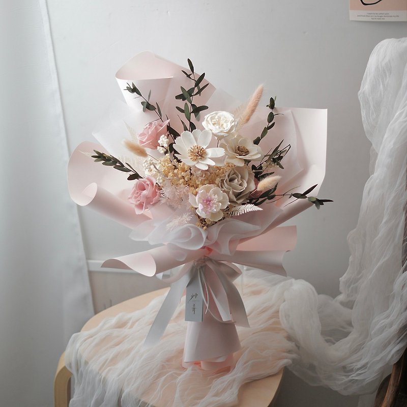 [艸踸Garden Lane Floral] Scarlet Fantasy/Valentine’s Day Bouquet/Proposal Bouquet - ช่อดอกไม้แห้ง - พืช/ดอกไม้ 