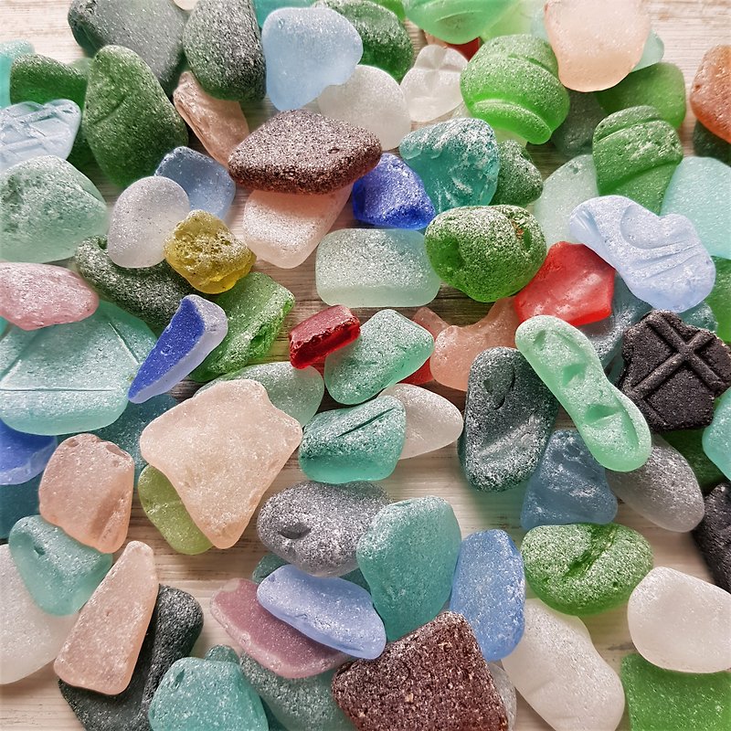 Natural sea glass. Rare colors sea glass for you crafts. 200 gram - Other - Glass Multicolor