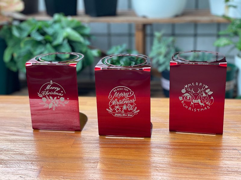 【聖誕禮物】折折咖啡架/聖誕跨年版/免費姓名雷雕+美美的提袋 - 咖啡壺/咖啡周邊 - 不鏽鋼 紅色