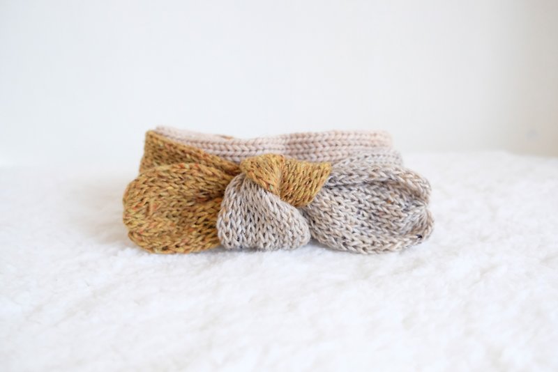 Hand-woven shawl three warm earbands - Headbands - Wool 