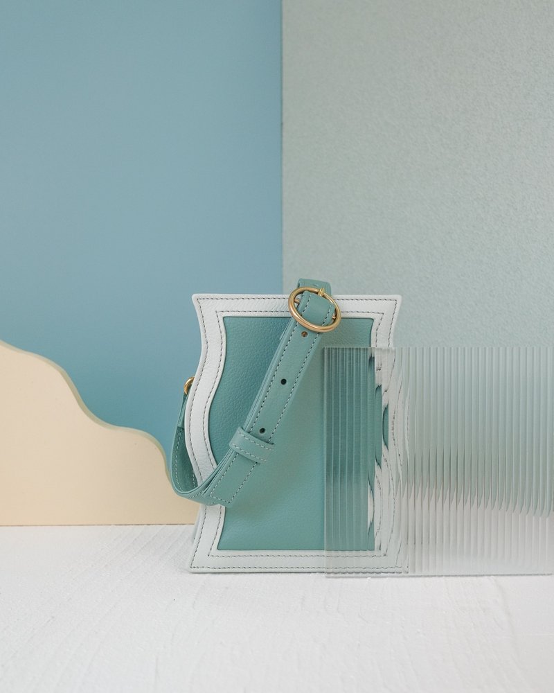 Wave Frame Small (薄荷/湖水綠) - 側背包/斜背包 - 真皮 綠色